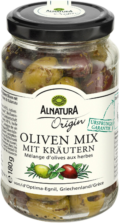 Produktfoto zu Oliven-Mix mit Kräutern