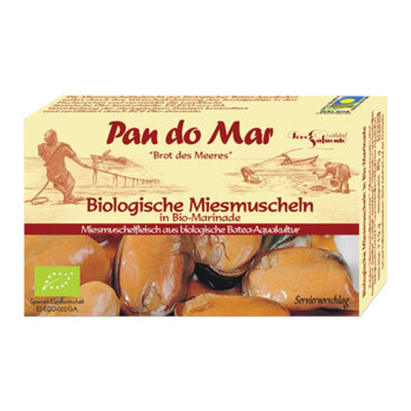 Produktfoto zu Miesmuscheln mariniert, 115 g, Pan do Mar