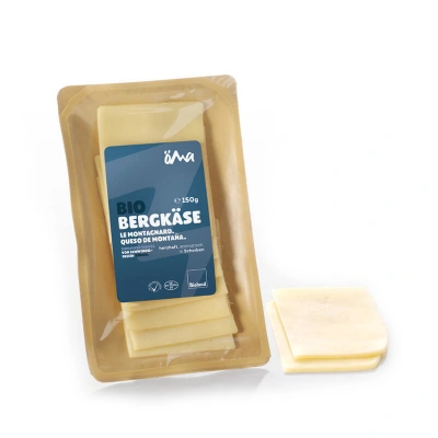 Produktfoto zu Bergkäse in Scheiben, 150 g ÖMA