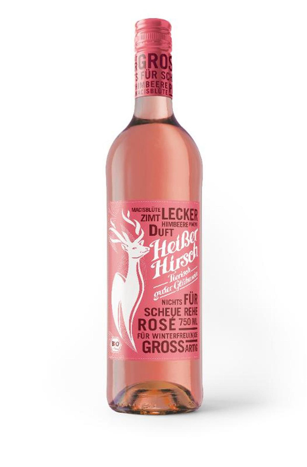 Produktfoto zu Heißer Hirsch Glühwein, rosé, 0,75 l, HEISSER HIRSCH