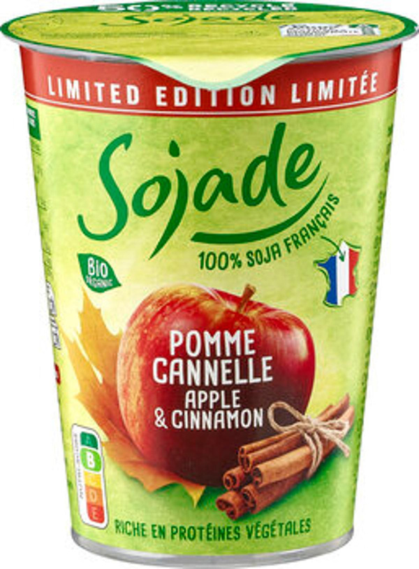 Produktfoto zu Sojade Joghurt Apfel Zimt, 400 g, Sojade