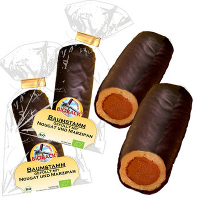 Produktfoto zu Baumstämme Nougatrolle, 50 g, rosmarin BIOBACK