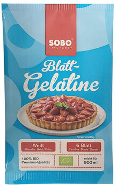 Produktfoto zu Blattgelatine, 6 Blatt, 10 g