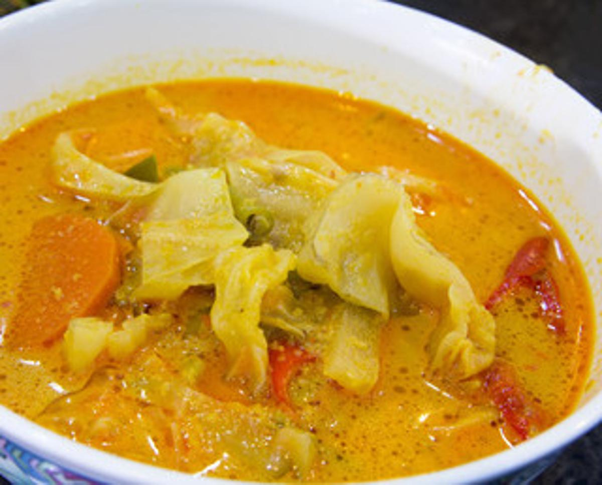 Weißkohl-Curry