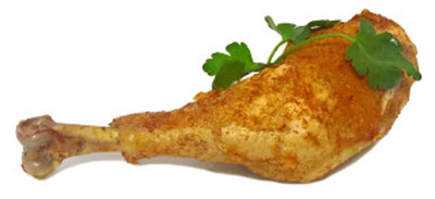 Produktfoto zu Marinierte Hühnerkeule vorgegart, ca. 250 g