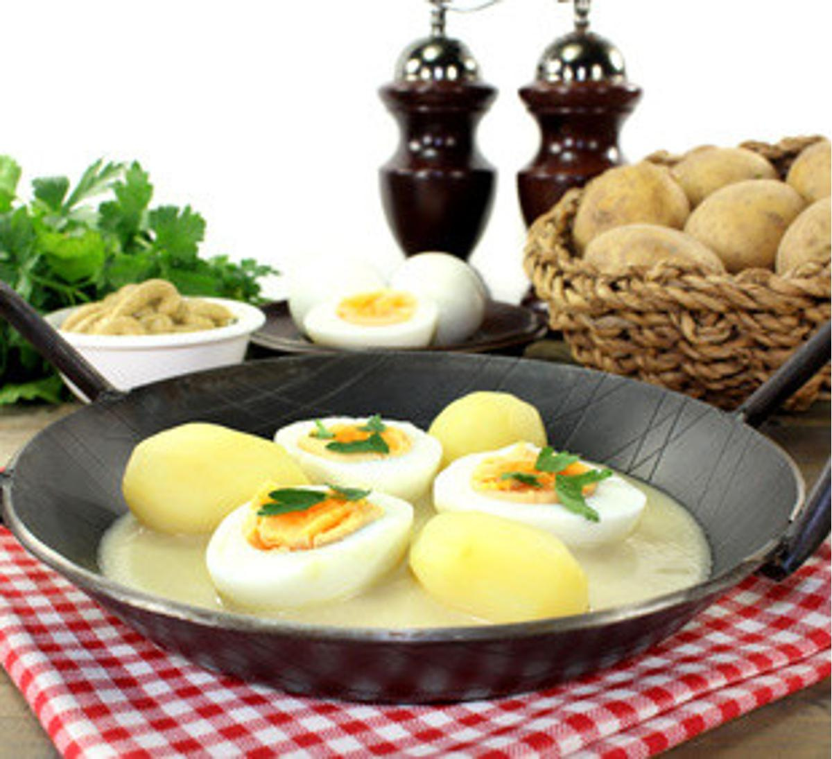 Senf-Eier-Ragout mit Gemüse