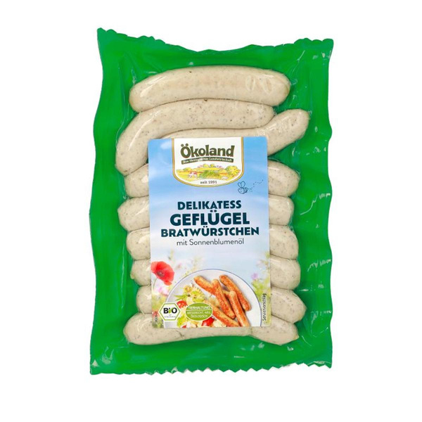 Produktfoto zu Geflügel Bratwürstchen, 180 g, Ökoland