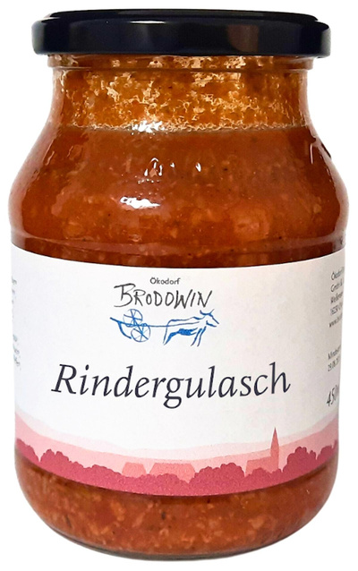 Produktfoto zu Rindergulasch, 0,45l