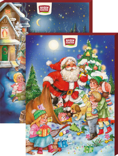 Produktfoto zu Adventskalender Schokolade, 75 g, Rosengarten