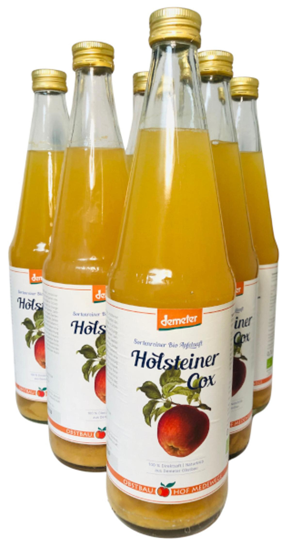 Produktfoto zu Apfelsaft Holstein Cox, 6 x 0,7 l