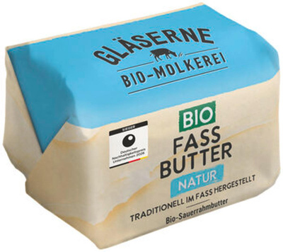 Produktfoto zu Fassbutter Sauerrahm, natur, 250 g, Gläserne Molkerei