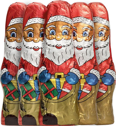 Produktfoto zu Schoko-Weihnachtsmann, 5 x 12,5 g, Rosengarten