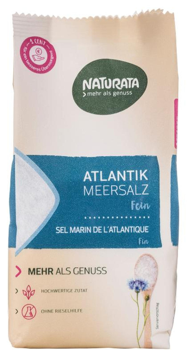 Produktfoto zu Meersalz, Atlantik, fein, 500g