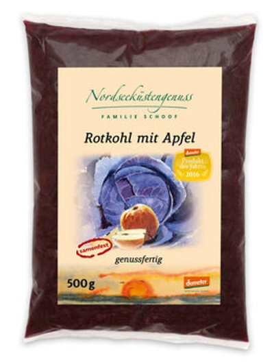 Produktfoto zu Demeter Apfel-Rotkohl 500g