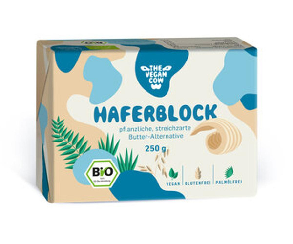 Produktfoto zu Hafermargarine im Block, 250 g THE VEGAN COW