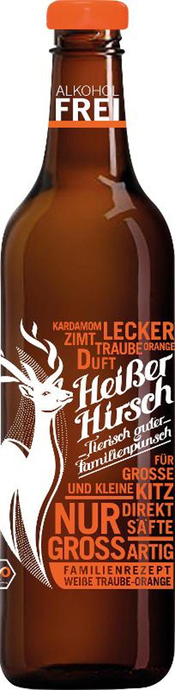 Produktfoto zu Orange Familienpunsch Heißer Hirsch, 0,75 l, HEISSER HIRSCH