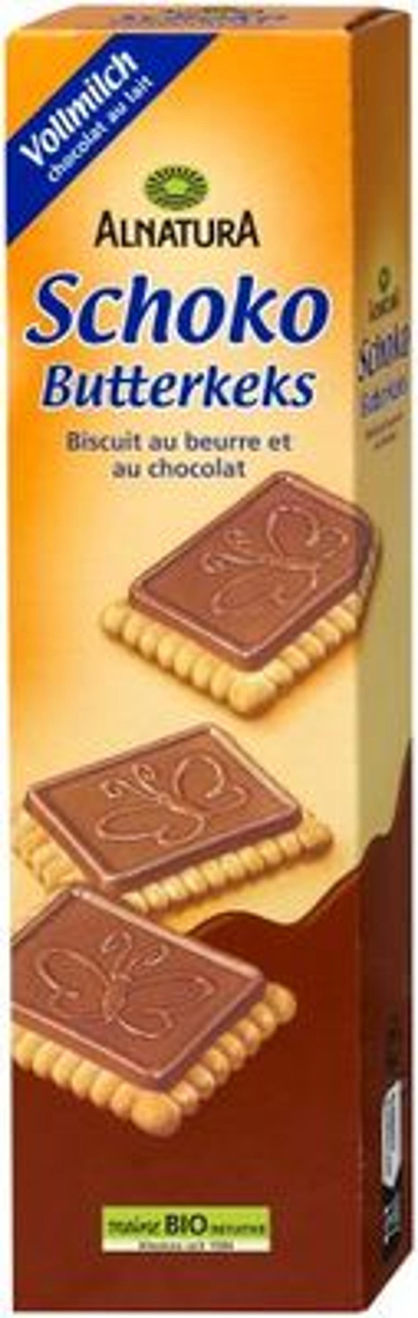 Produktfoto zu Schoko Butterkeks Vollmilch, 130 g, Alnatura