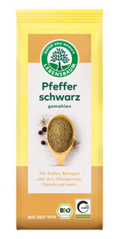 Produktfoto zu Pfeffer, schwarz, gemahlen 50g