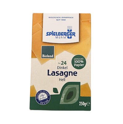 Produktfoto zu Dinkel Lasagne, hell 250 g