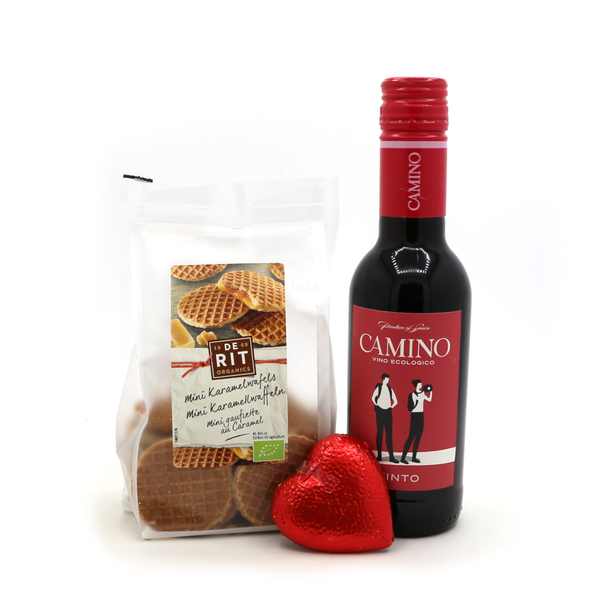Produktfoto zu Geschenkebox Wein&Waffel
