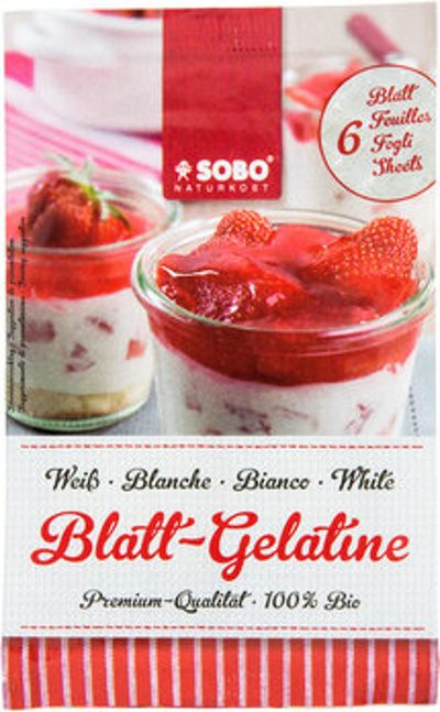 Produktfoto zu Blattgelatine, 6 Blatt, 10 g