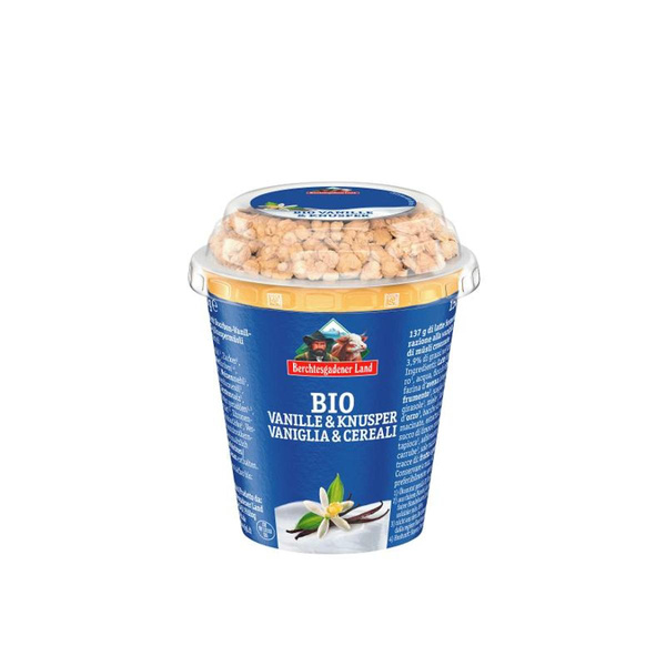 Produktfoto zu Knusperjoghurt Vanille mit Knuspermüsli, 150 g, Berchtesgadener Land