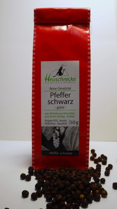 Produktfoto zu Pfeffer, schwarz, ganz, 50 g