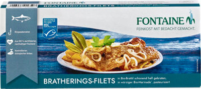 Produktfoto zu Brathering Filets in Bio Marinade, 325 g, Fontaine