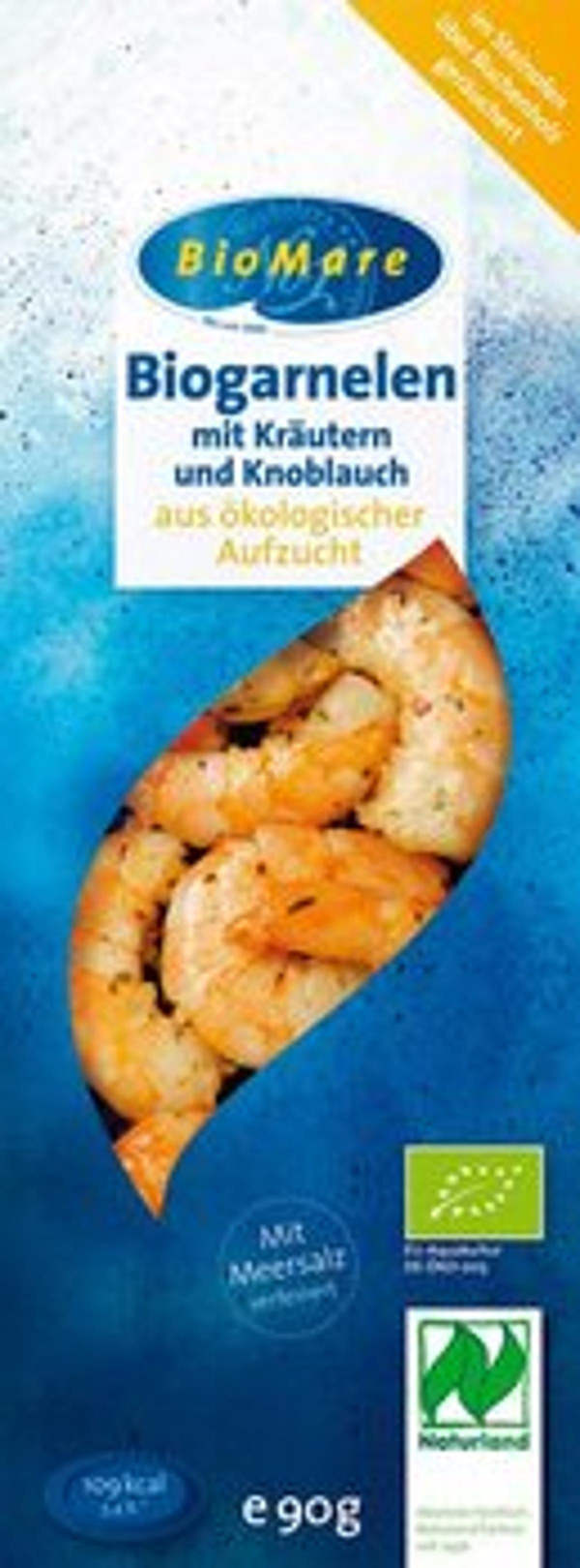 Produktfoto zu Garnelen in Kräuter-Knoblauchmarinade, 90 g, Bio Mare
