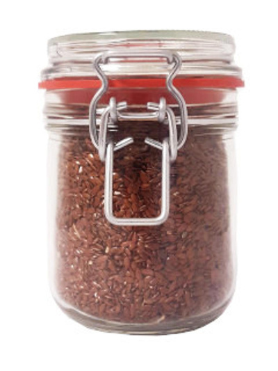 Produktfoto zu Leinsamen, 200 g im Pfandglas