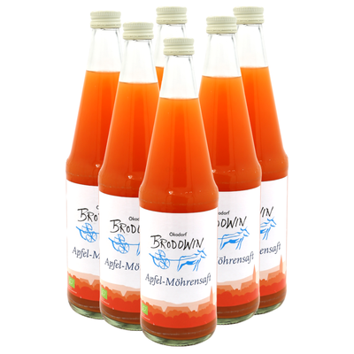 Produktfoto zu Brodowiner Apfel-Möhren Saft, 6 x 0,7 l im Kasten