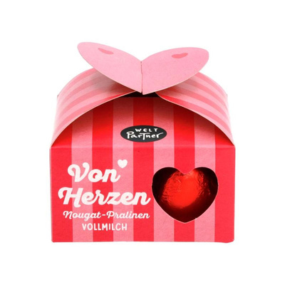 Produktfoto zu Schoko Nuss Pralinen Vollmilch -'Von Herzen', 84g, WEP