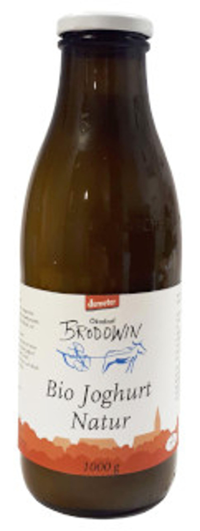Produktfoto zu Joghurt, natur, Brodowin, 1 l