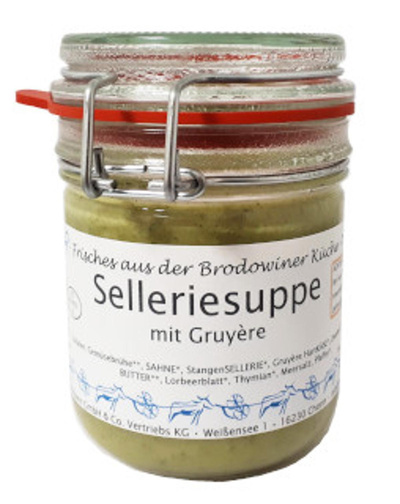 Produktfoto zu Selleriesuppe mit Gruyère
