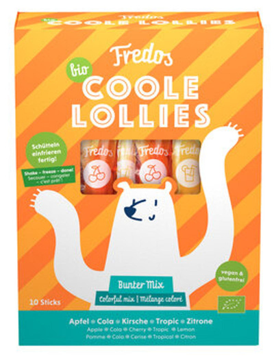 Produktfoto zu Coole Lollies Wassereis, bunter Mix, 10 x 30 ml, Fredos