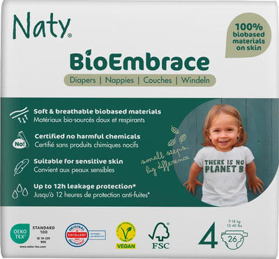 Produktfoto zu Eco by Naty Windel Gr.4, 7 - 18 kg, 26 St.