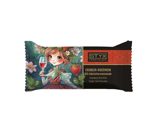 Produktfoto zu Edelbitterschokolade Erdbeere Rosé 70 g