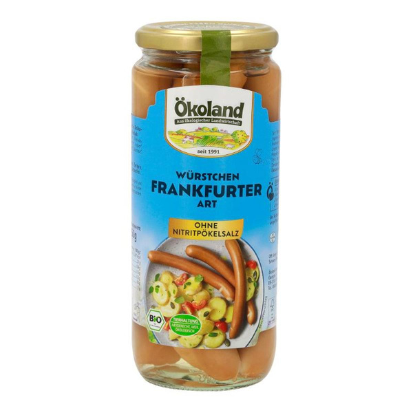 Produktfoto zu Frankfurter Würstchen, 6 Stück, 250 g, Ökoland
