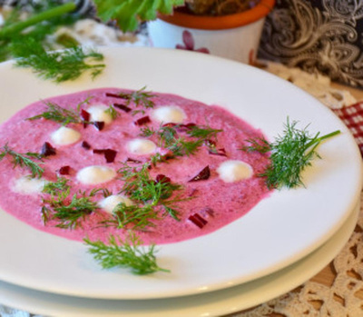 Produktfoto zu Rote Bete Meerrettich Suppe
