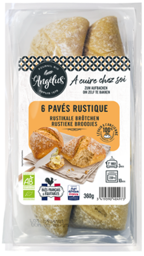 Produktfoto zu Rustikale Brötchen, 6 Stück, Biofournil SAS