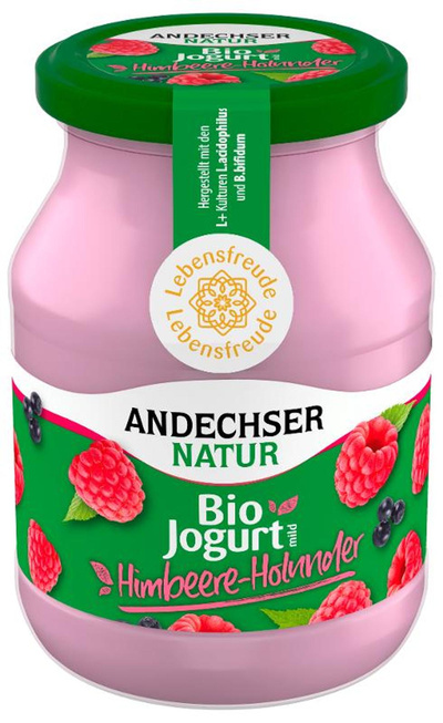 Produktfoto zu Joghurt Himbeere Holunder 3,8%