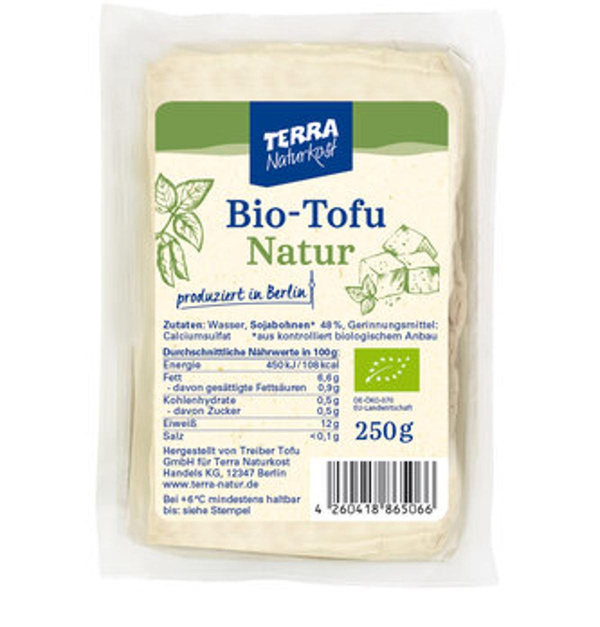 Produktfoto zu Terra Tofu Natur, 250 g