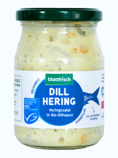Produktfoto zu Dill Heringssalat, 250 ml im Pfandglas, Blattfrisch