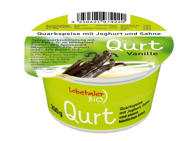 Produktfoto zu Qurt Vanille , 200 g , Lobetaler Bio