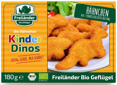 Produktfoto zu Hähnchen Dinos für Kinder, mild gewürzt, 180 g, Freiländer