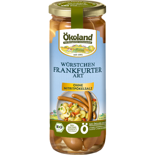 Produktfoto zu Frankfurter Würstchen, 6 Stück, 250 g, Ökoland