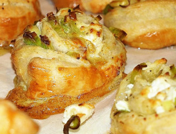 Produktfoto zu Feta-Lauch-Schnecken