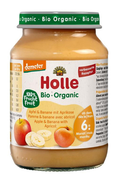 Produktfoto zu Apfel und Banane mit Aprikose