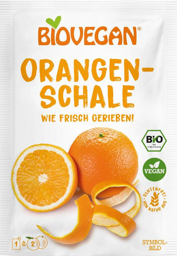 Produktfoto zu Orangenschale gerieben, 9 g