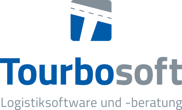 KI generiert: Logo von Tourbosoft, inklusive Text: "Logistiksoftware und -beratung".
